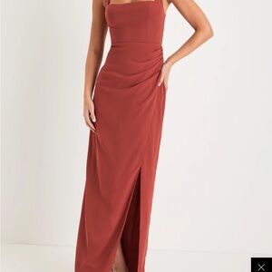 Lulus elegant Rust Maxi Dress